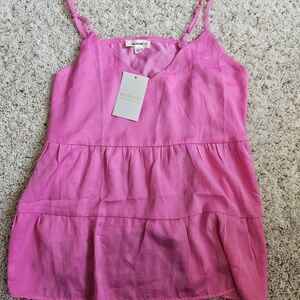 eesome Hot Pink Tiered Spaghetti Strap Camisole